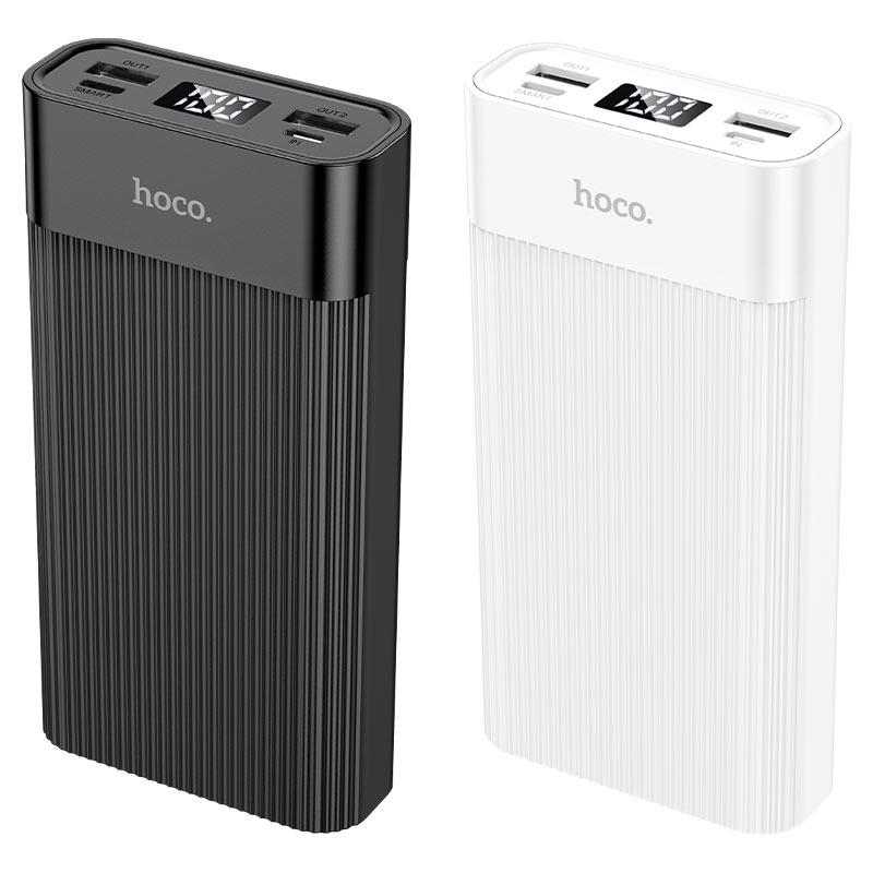 Внешний аккумулятор 20000mAh - Hoco J85, 5V, 2A, 74W, 2xUSB, с дисплеем, чёрный - фото 2 - id-p214885747