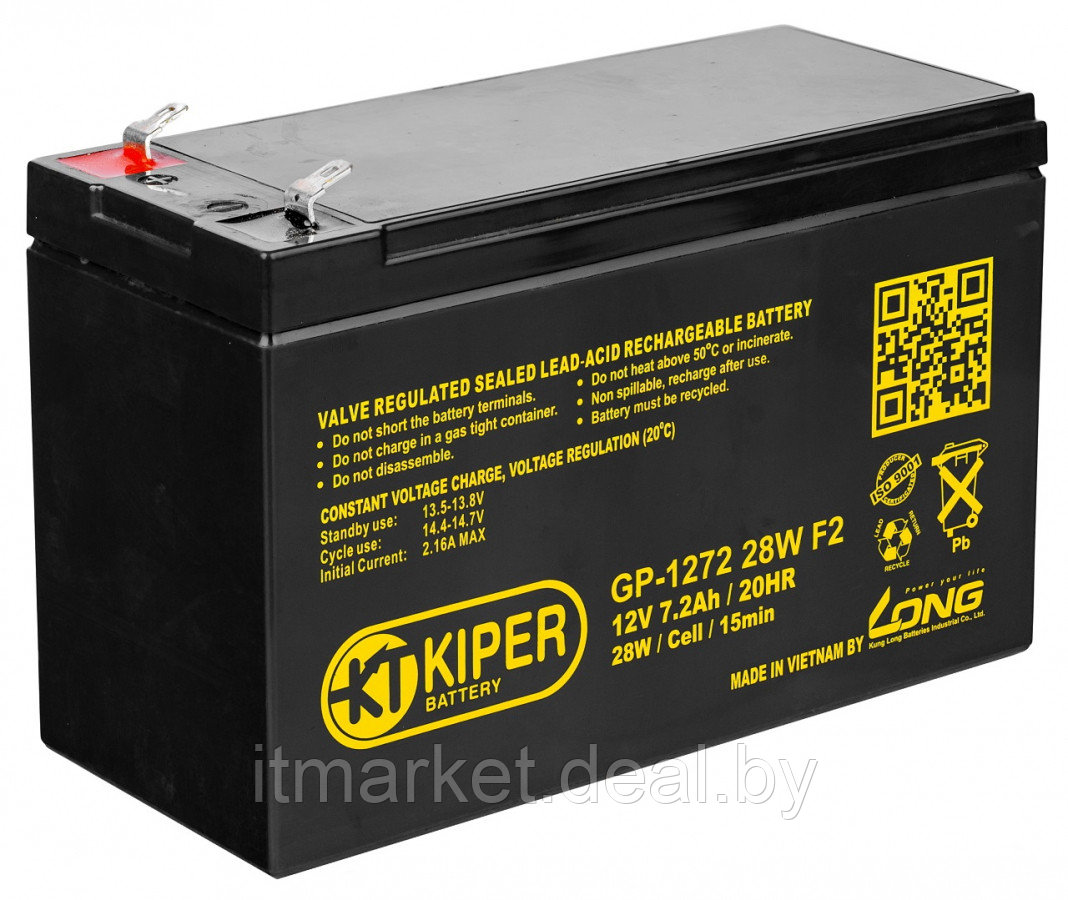 Аккумулятор для ИБП Kiper GP-1272 28W F2 - фото 1 - id-p214885414