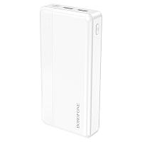 Внешний аккумулятор 20000mAh - Borofone BJ24A, 5V, 2A, 74W, 2xUSB, белый