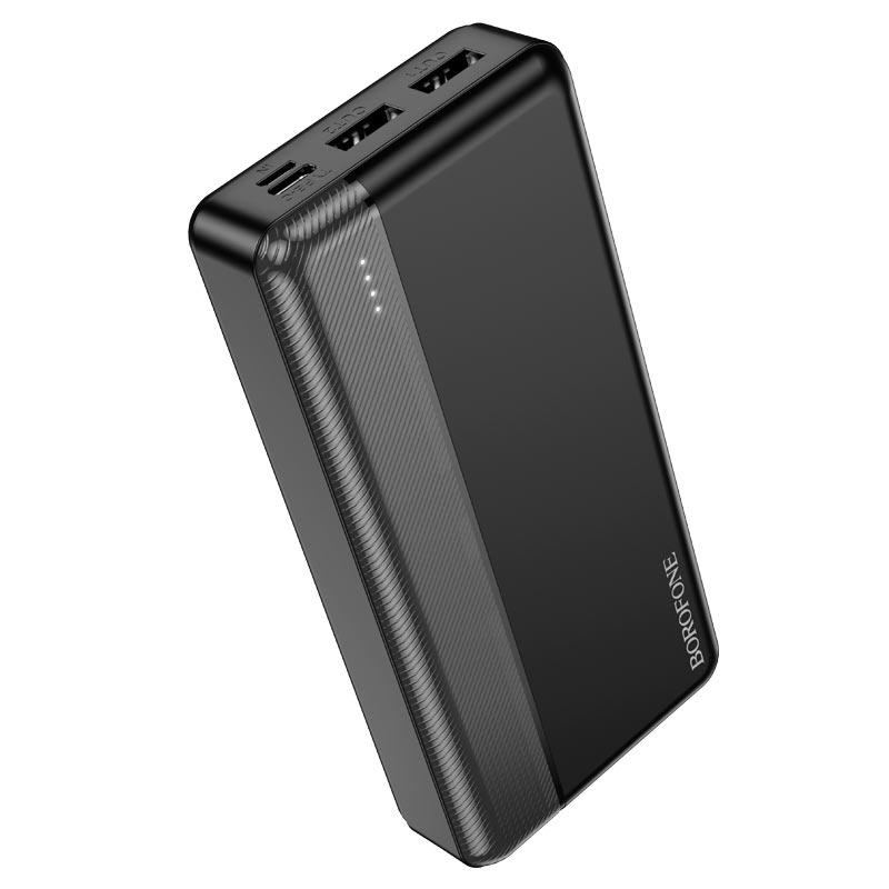 Внешний аккумулятор 20000mAh - Borofone BJ24A, 5V, 2A, 74W, 2xUSB, чёрный - фото 2 - id-p214887943