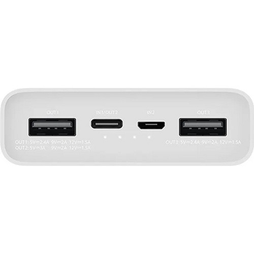 Внешний аккумулятор 20000mAh - Xiaomi Mi Power Bank 3 PLM18ZM, 5-12V, 3A, 2xUSB + Type-C, белый - фото 3 - id-p64978606