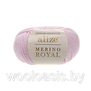 Пряжа Alize Merino Royal, Ализе Мерино Роял, турецкая, 100% шерстяная, для ручного вязания, моток 50г, 100м. (цвет 31)