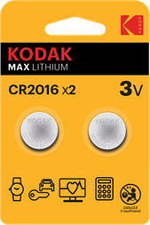 KODAK CR2016-2BL MAX Lithium