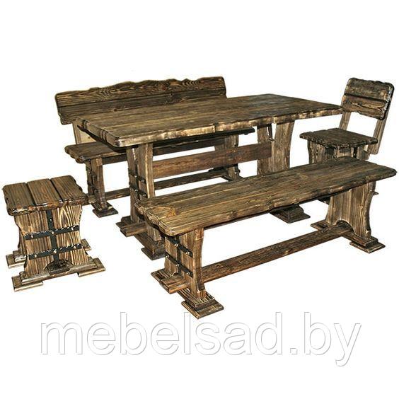 Набор садовый и банный  деревянный "Усадьба Премиум №3"  1,2 метра 5 предметов