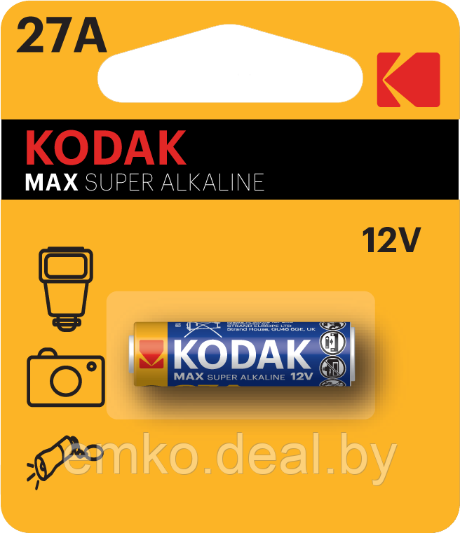 KODAK 27A-1BL MAX SUPER Alkaline [K27A-1, GP27A, MN27] - фото 1 - id-p214918050