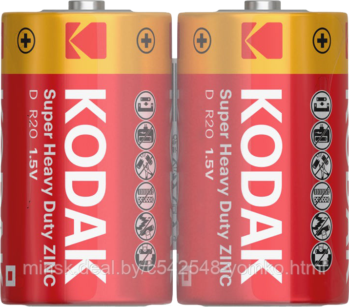 KODAK SUPER HEAVY DUTY ZINC R20 2S - фото 1 - id-p214921863