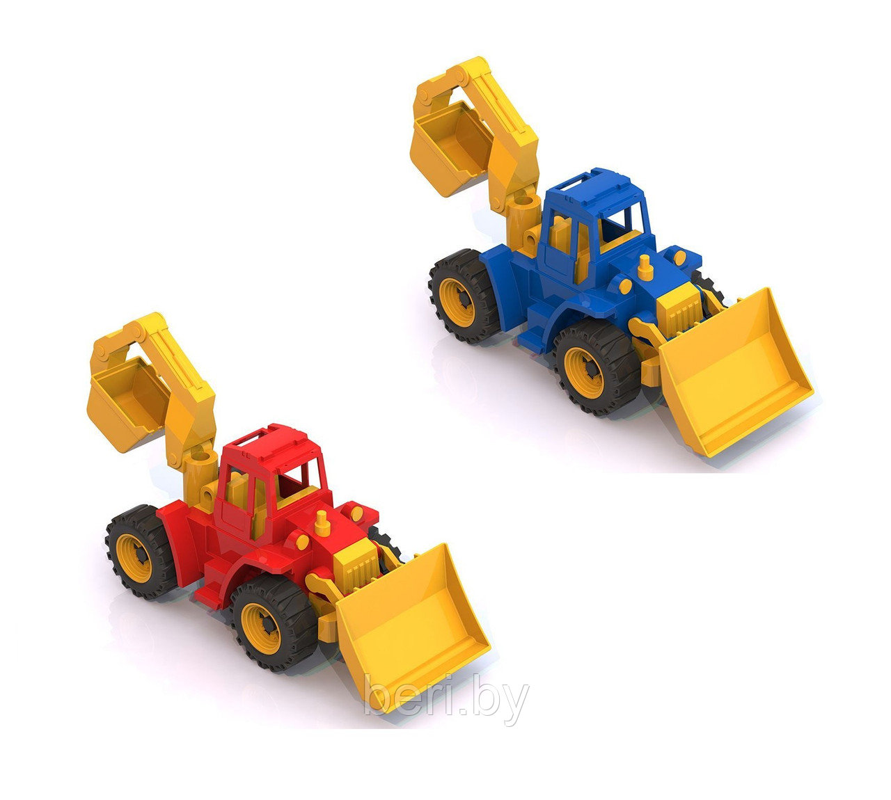 Трактор "Ангара" с грейдером и ковшом, Нордпласт, 9486 - фото 1 - id-p214922103