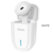 Bluetooth гарнитура для мобильного телефона - HOCO E55, зарядный кейс, белая