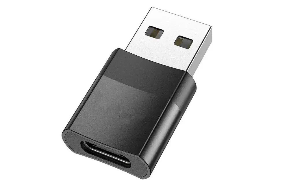 Адаптер UA17 USB Male to Type-C female USB2.0 adapter черный - фото 1 - id-p214922225
