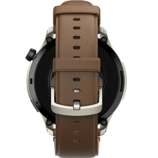 Умные часы Amazfit GTR 4 (серебристый, с коричневым кожаным ремешком) - фото 2 - id-p214923077
