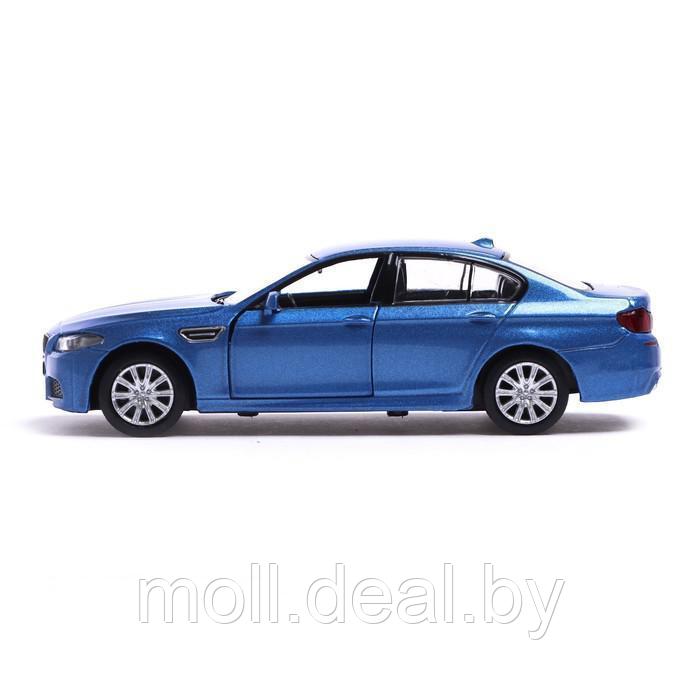 Машина металлическая BMW M5, 1:32, открываются двери, инерция, цвет синий - фото 2 - id-p214610186