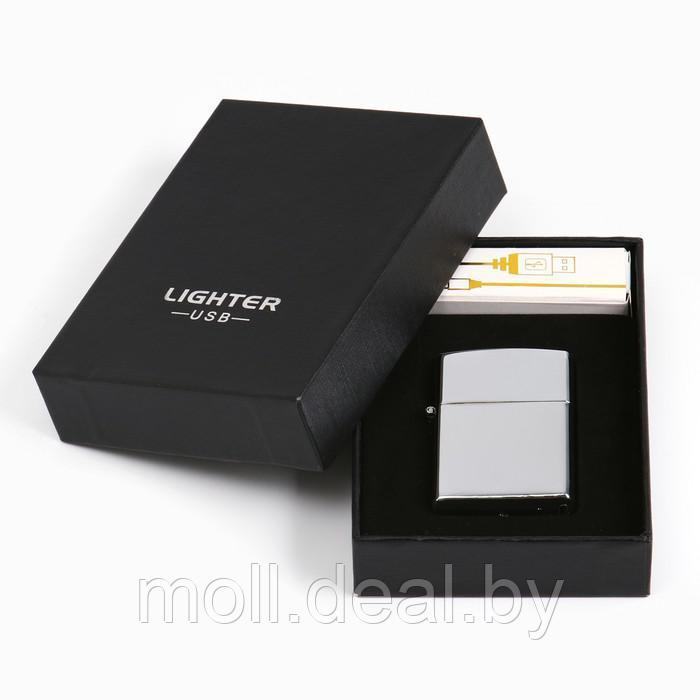 Зажигалка электронная, дуговая, USB, 5.6 х 3.8 х 1.3 см, хром - фото 6 - id-p214664737