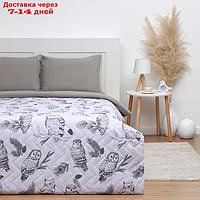 Покрывало LoveLife евро макси Owls 240*210±5см, микрофайбер, 100% п/э