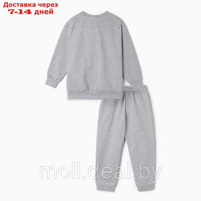 Костюм для мальчика (свитшот, брюки) А.Н3726, цвет средне-серый меланж, рост 110 - фото 6 - id-p214898627