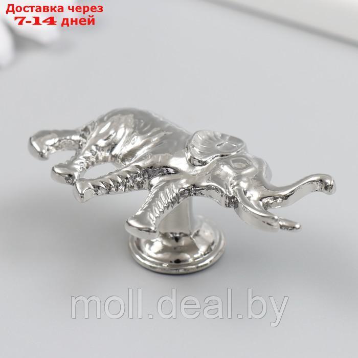 Ручка для шкатулки металл "Индийский слон" серебро 3,3х5,8 см - фото 2 - id-p214901923
