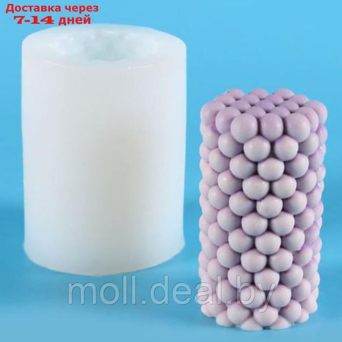 Молд силикон для свечи "Шарики" 6,5х6,5х9,5 см - фото 1 - id-p214901957