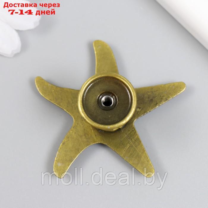 Ручка для шкатулки металл "Морская звезда" бронза 5,3х5,3х2,3 см - фото 3 - id-p214901965