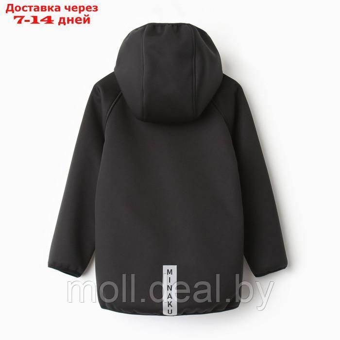 Бомбер (джемпер) с капюшоном детский MINAKU, цвет чёрный, рост 146 см - фото 5 - id-p214898679