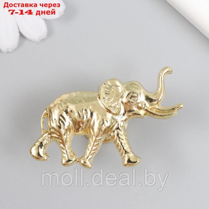 Ручка для шкатулки металл "Индийский слон" золото 3,3х5,8 см - фото 1 - id-p214902004