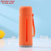 Бутылка для воды стеклянная "Успех", 500 мл, 7,2×21 см, цвет оранжевый