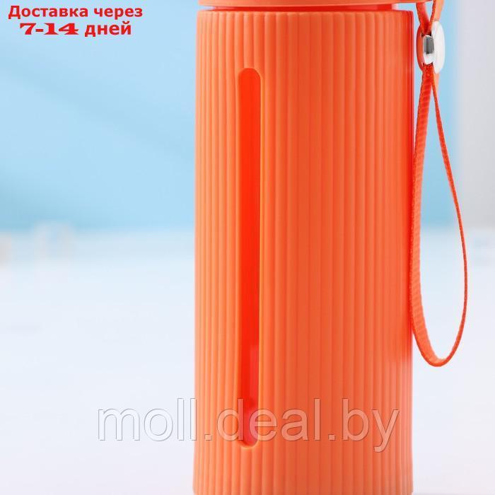 Бутылка для воды стеклянная "Успех", 500 мл, 7,2×21 см, цвет оранжевый - фото 6 - id-p214897700