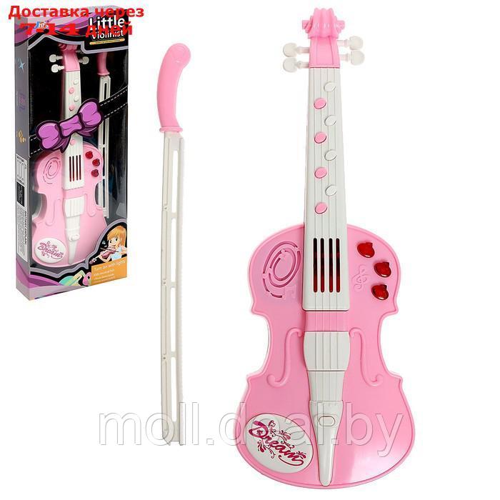 Игрушка музыкальная "Скрипка", световые и звуковые эффекты, цвет розовый - фото 1 - id-p214899777