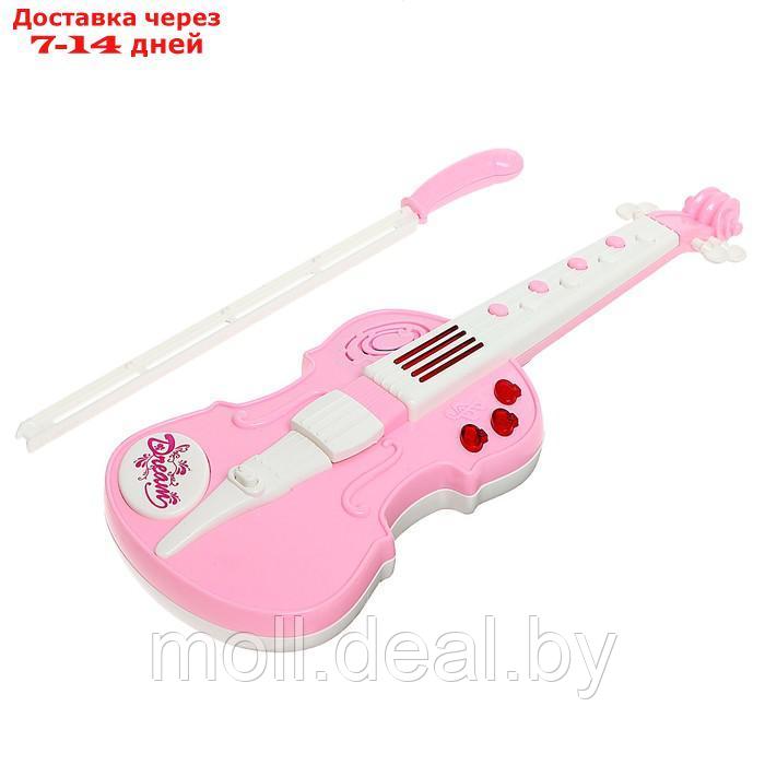 Игрушка музыкальная "Скрипка", световые и звуковые эффекты, цвет розовый - фото 3 - id-p214899777