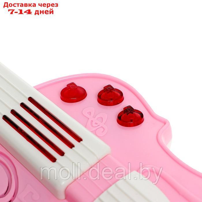 Игрушка музыкальная "Скрипка", световые и звуковые эффекты, цвет розовый - фото 6 - id-p214899777
