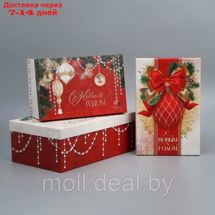 Набор подарочных коробок 3 в 1 "С новым годом, 26 × 17 × 10 32.5 × 20 × 12.5 см - фото 1 - id-p214897774