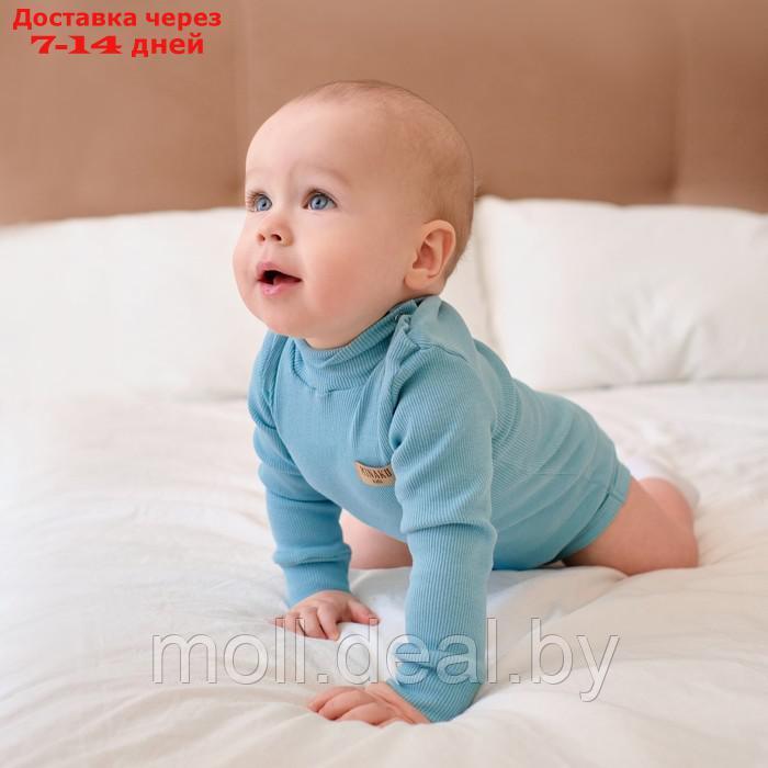 Боди-водолазка детская MINAKU, цвет бирюзовый, рост 62-68 см - фото 5 - id-p214891228