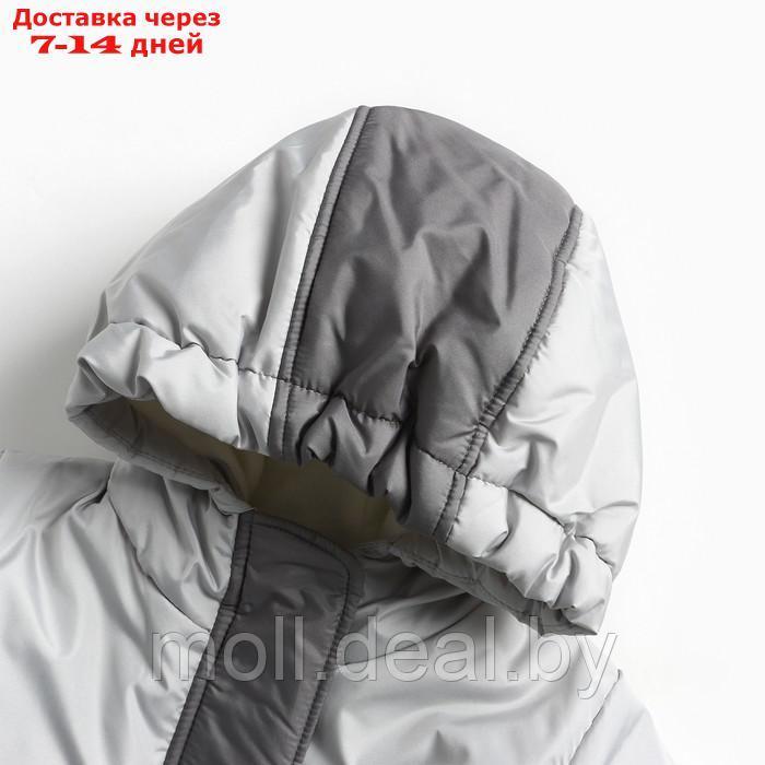Комплект (куртка/полукомбинезон) детский, цвет жемчуг/серый, рост 98 см - фото 3 - id-p214898811