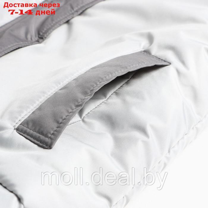 Комплект (куртка/полукомбинезон) детский, цвет жемчуг/серый, рост 98 см - фото 5 - id-p214898811