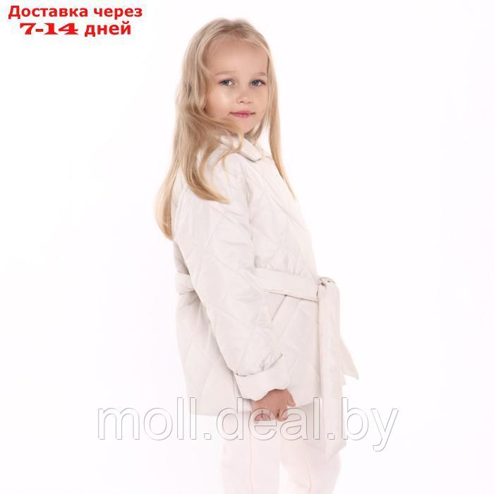 Куртка детская стеганая, цвет латте, рост 110 см - фото 4 - id-p214898816