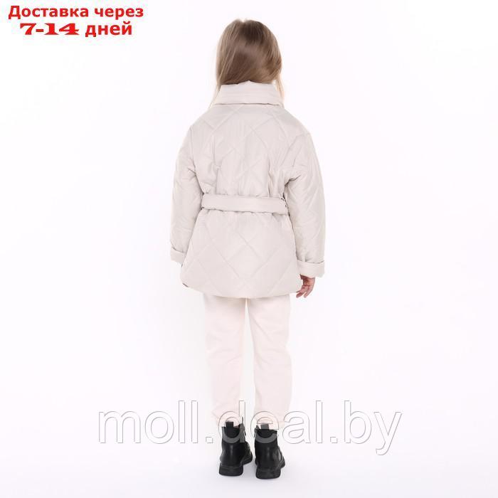 Куртка детская стеганая, цвет латте, рост 110 см - фото 5 - id-p214898816