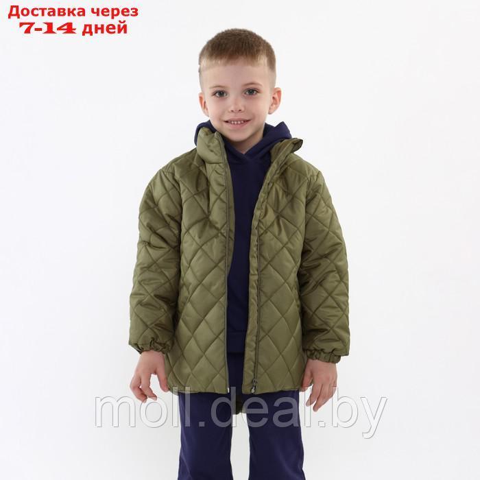 Куртка детская стеганая, цвет хаки, рост 98 см - фото 1 - id-p214898818