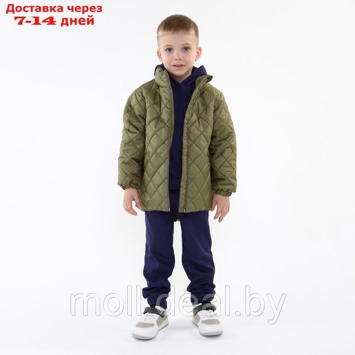 Куртка детская стеганая, цвет хаки, рост 98 см - фото 6 - id-p214898818
