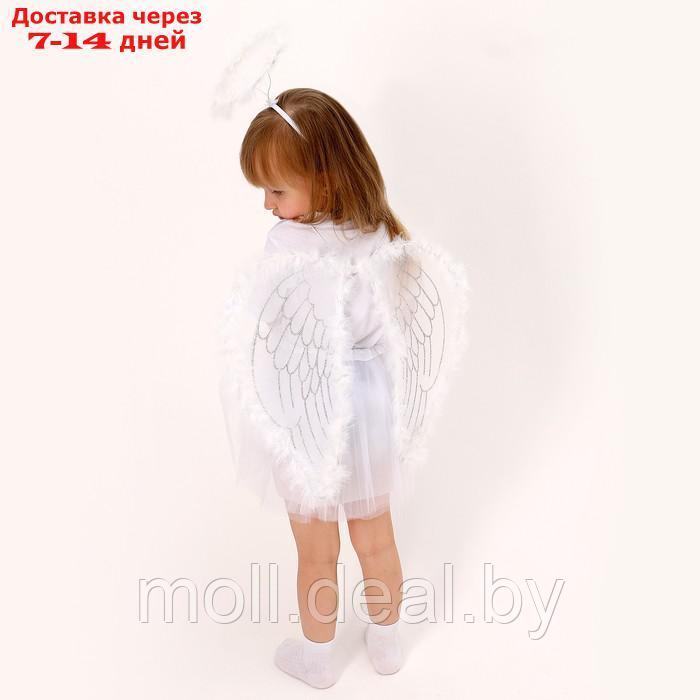 Карнавальный набор "Ангелочек" футболка, юбка, крылья, ободок, термонаклейка - фото 5 - id-p214897809