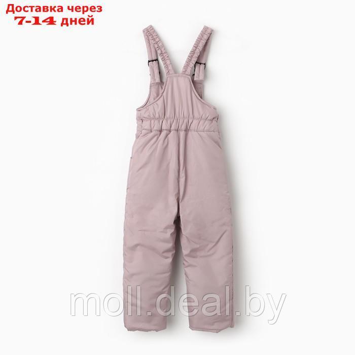Комплект (куртка/полукомбинезон) детский, цвет пудра/розовый, рост 98 см - фото 4 - id-p214898834
