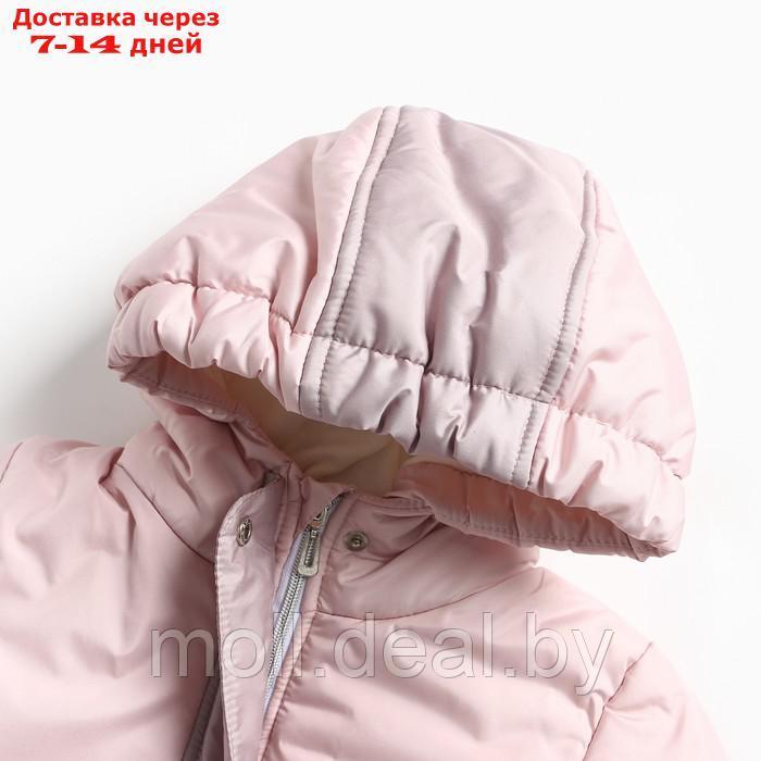 Комплект (куртка/полукомбинезон) детский, цвет пудра/розовый, рост 98 см - фото 5 - id-p214898834