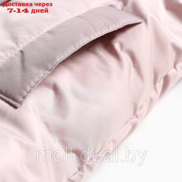 Комплект (куртка/полукомбинезон) детский, цвет пудра/розовый, рост 98 см - фото 7 - id-p214898834