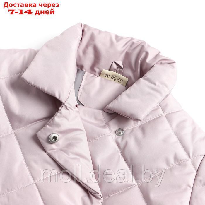 Куртка детская стеганая, цвет пепельной розы, рост 110 см - фото 9 - id-p214898845