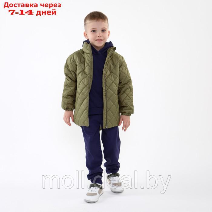 Куртка детская стеганая, цвет хаки, рост 116 см - фото 3 - id-p214898846