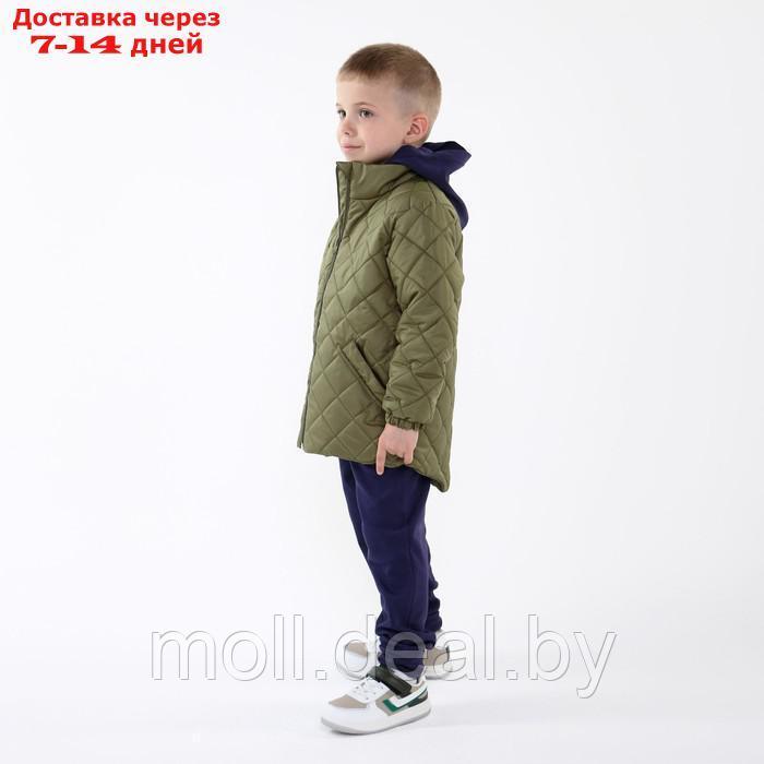 Куртка детская стеганая, цвет хаки, рост 116 см - фото 4 - id-p214898846