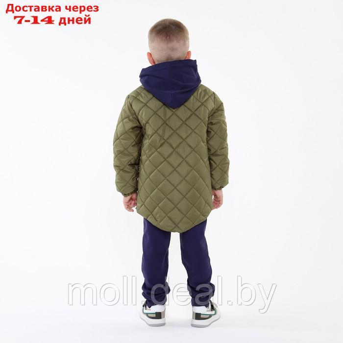 Куртка детская стеганая, цвет хаки, рост 116 см - фото 5 - id-p214898846