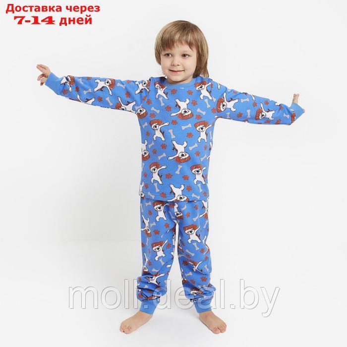 Пижама для мальчика НАЧЁС, цвет васильковый/собачки, рост 92 см
