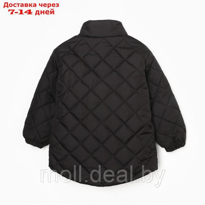 Куртка детская стеганая, цвет черный, рост 116 см - фото 9 - id-p214898894