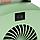 Мини тепловентилятор настольный LTO-01, 500Вт, 4м2, от сети, зелёный, фото 4