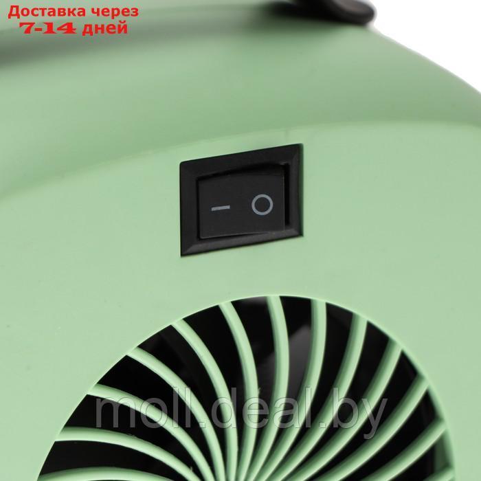 Мини тепловентилятор настольный LTO-01, 500Вт, 4м2, от сети, зелёный - фото 4 - id-p214900984