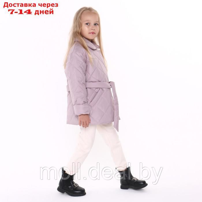 Куртка детская стеганая, цвет пепельной розы, рост 104 см - фото 4 - id-p214898921