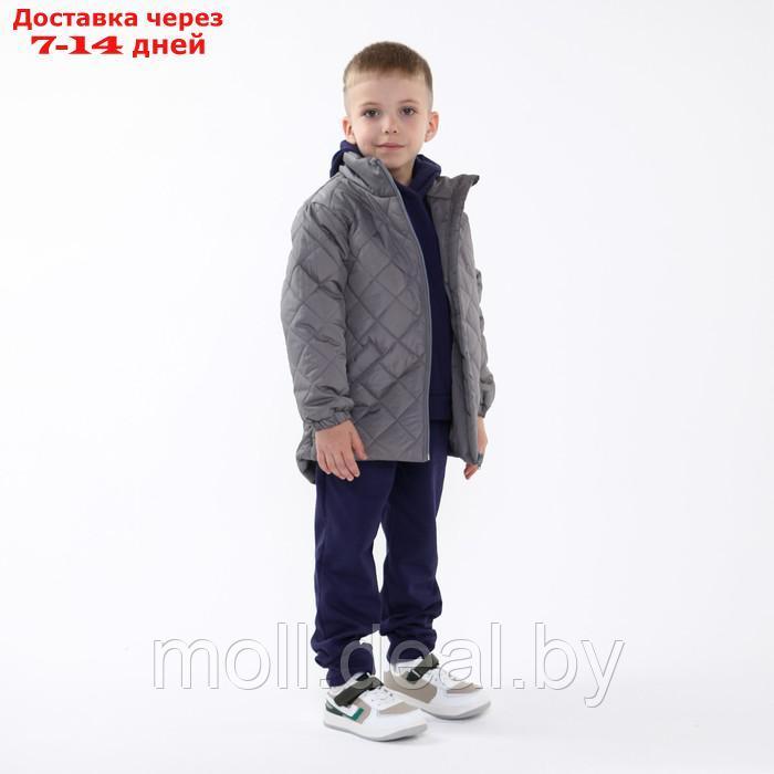 Куртка детская стеганая, цвет серый, рост 116 см - фото 3 - id-p214898923